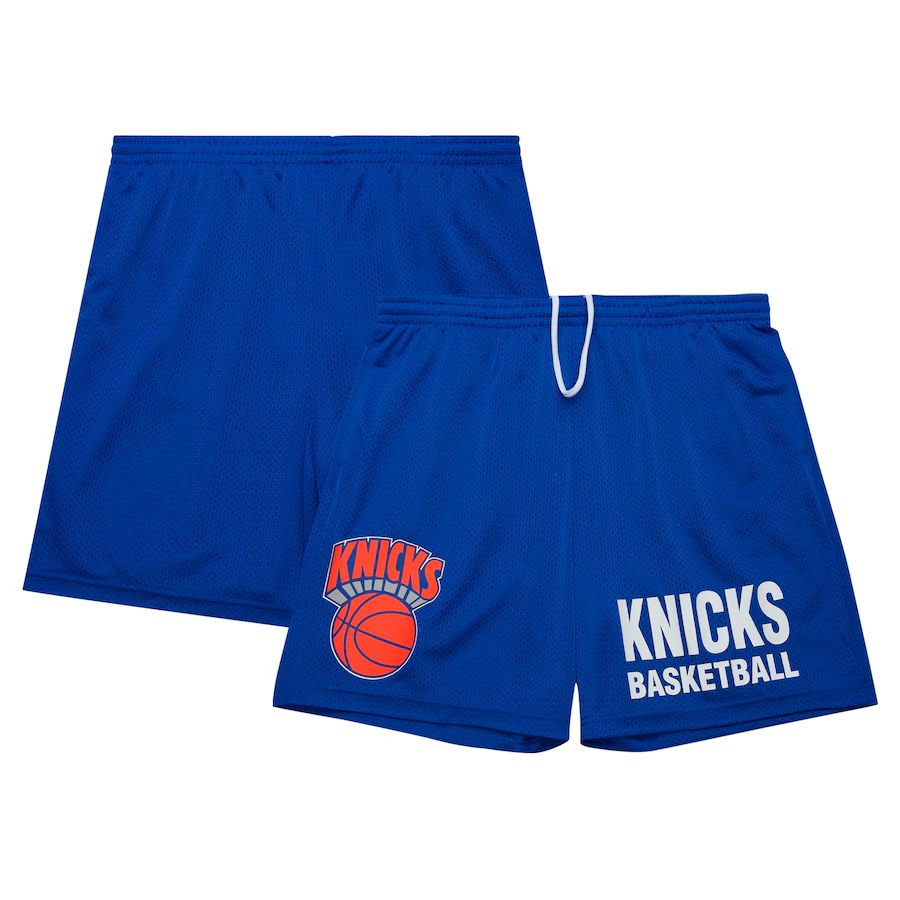 2025 Men NBA New York Knicks Blue Shorts->san antonio spurs->NBA Jersey